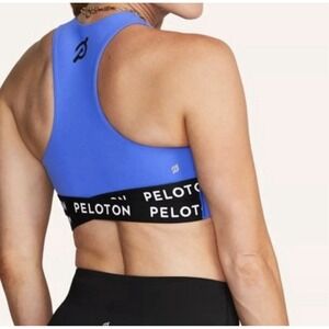 Peloton Womens Blue Zip Front Sports Bra Medium Gym‎ Training Workout Activewear